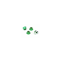 NUTS 4MM FLANGED LOCK GREEN