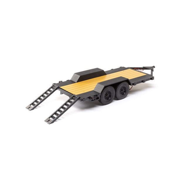 SCX24 FLAT BED VEHICLE TRAILER WITH LED TAILIGHTS