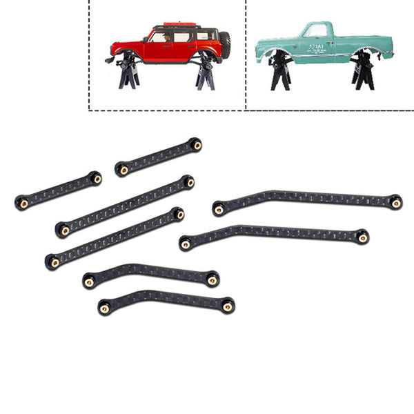 Carbon High Clearance Links Set: SCX24 Bronco, C-10, Jeep
