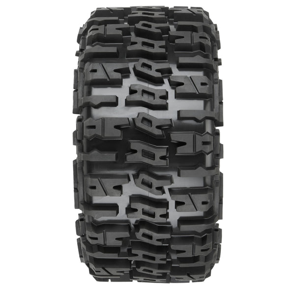 1/6 Trencher F/R 5.7” Tires Mounted 24mm Black Raid 8x48 Hex (2)