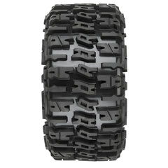 1/6 Trencher F/R 5.7” Tires Mounted 24mm Black Raid 8x48 Hex (2)