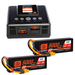 SMART POWERSTAGE 4S SURFACE BUNDLE (2) G2 5000mAh 2S LIPO IC5 & S250 CHARGER
