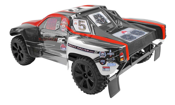 Redcat Blackout SC RC Truck - 1:10 Brushed Electric Course Truck RED