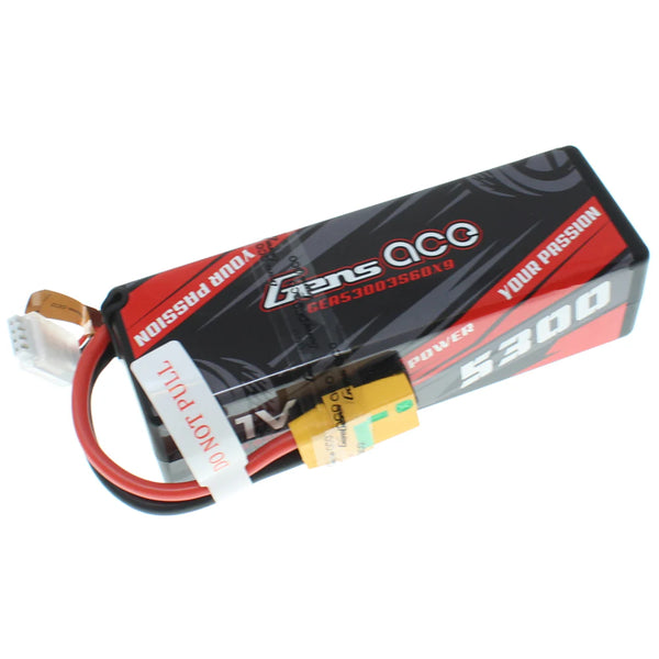Gens Ace 3S1P 11.1V 5300mAh 60C LiPo Battery(Hard Case)(XT90-S)