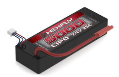 Hexfly 2 cell 7.4V 5000mAh 25C LiPo Battery Hard Case