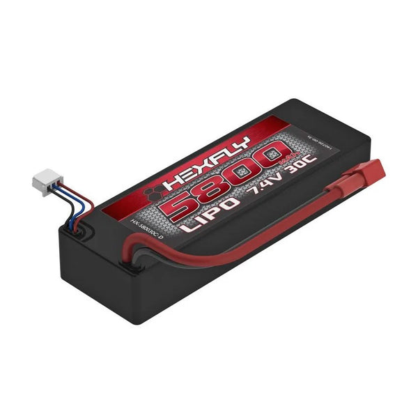 Hexfly 2 Cell 7.4V 5800mAh 30C LiPo Battery(T-Plug)